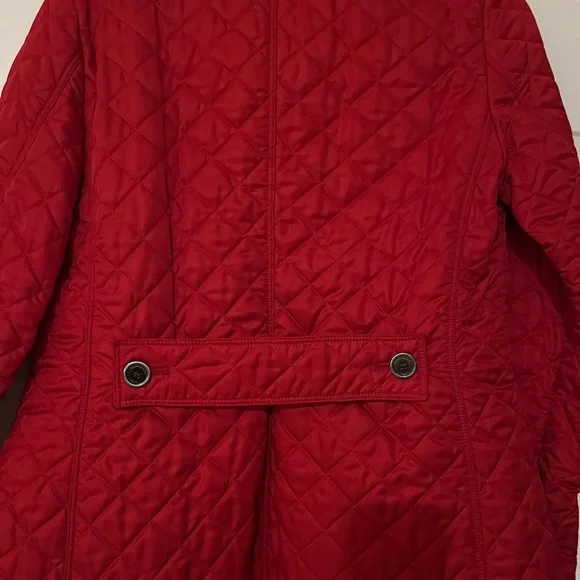 Burberry Red Quilted Puffer Jacket - Picture 9 of 9
